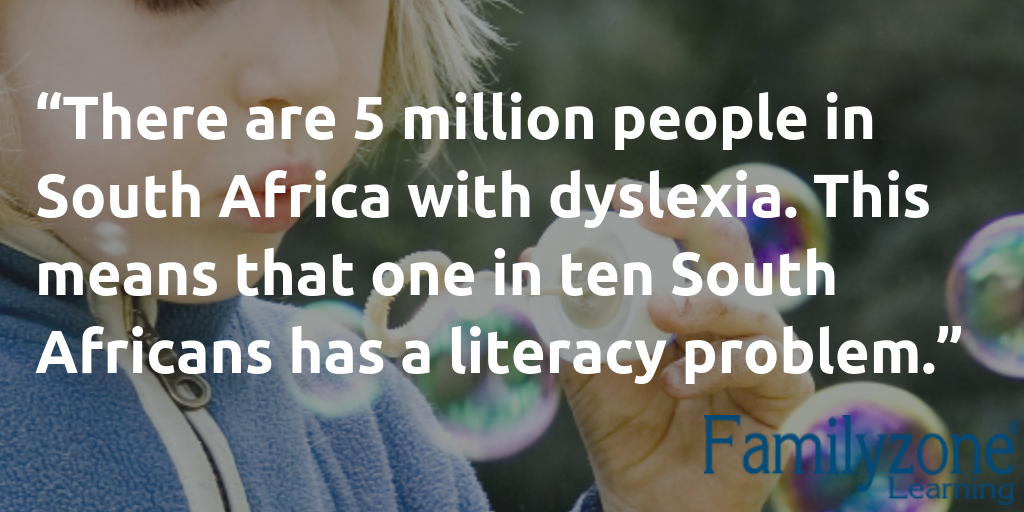 Image saying how many south africans are affected by Dyslexia ADD and ADHD